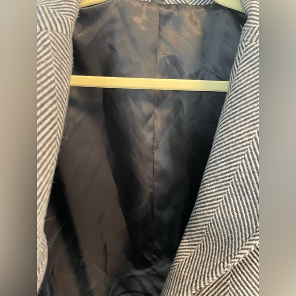 & Other Stories Paris Atelier women’s 12 gray herringbone blazer Italian fabrics - Picture 4 of 9